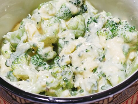 ブロッコリーとレンチン卵でサラダ